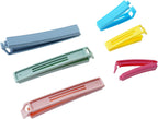 Yarall 32 PCS Plastic Chip Clips for Food Packages, Curved Design Sealing Bag Clips for Food, Kitchen and Home, 2 Sizes(4.3inch x 20, 3.1inch x 12)