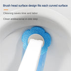 Cleaning Brush Set Transparent Wall-Mounted Brush Toilet Clean Toilet Brush Wall Mounted Toilet Brush Pp Sponge Disposable