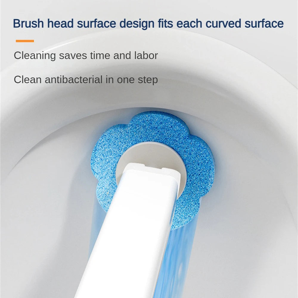 Cleaning Brush Set Transparent Wall-Mounted Brush Toilet Clean Toilet Brush Wall Mounted Toilet Brush Pp Sponge Disposable