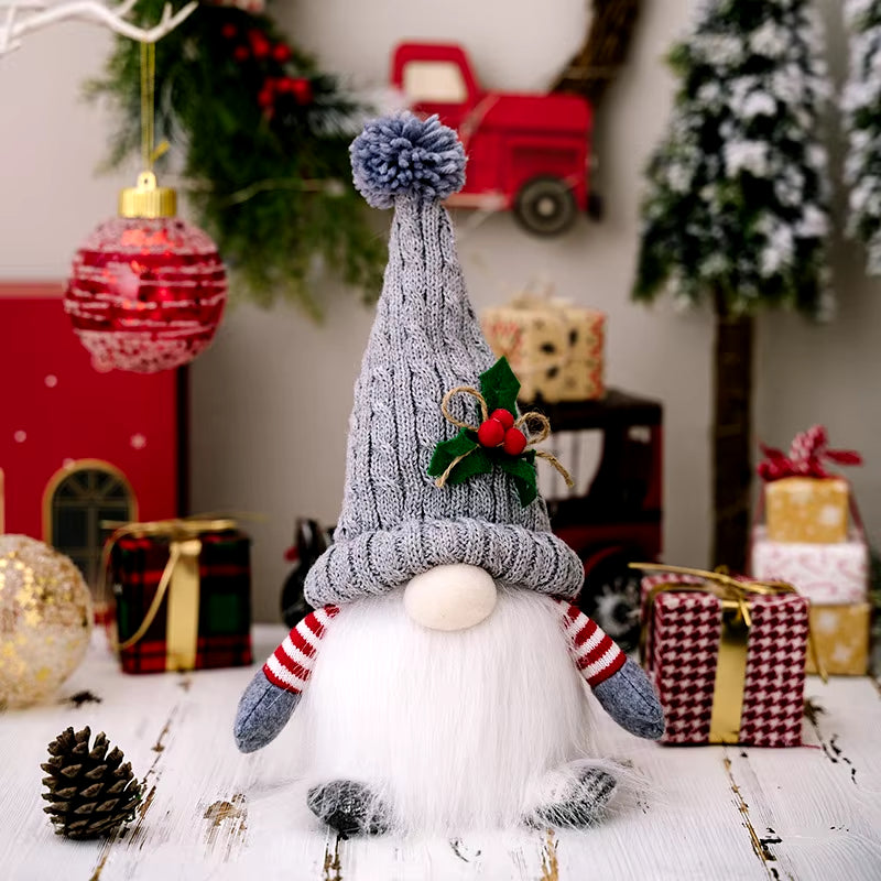 30Cm Glowing Gnome Christmas Decorations 2024 Faceless Plush Dolls Elf Home Ornaments Navidad New Year 2024 Gift